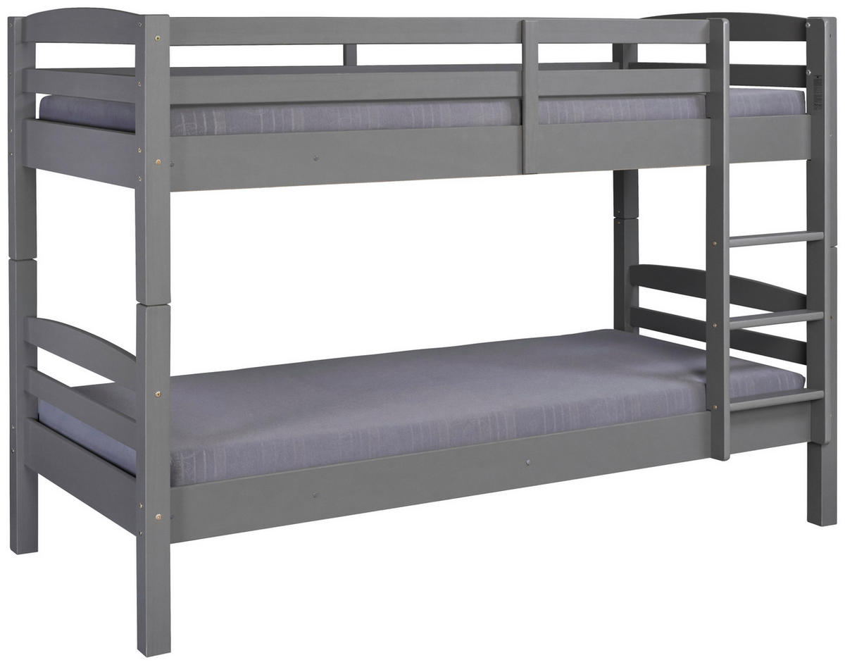 ETAGENBETT 90/200 cm Grau  - Grau, Modern, Holz (90/200cm) - MID.YOU