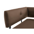 ECKBANK 150/190 cm  in Schwarz, Dunkelbraun  - Dunkelbraun/Schwarz, MODERN, Textil/Metall (150/190cm) - Cantus