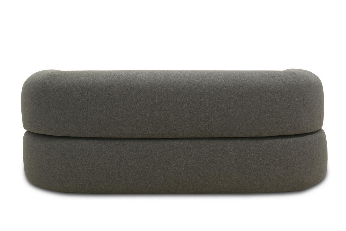 SCHLAFSOFA in Webstoff Dunkelgrau  - Dunkelgrau/Schwarz, Design, Kunststoff/Textil (208/78/115cm) - MID.YOU