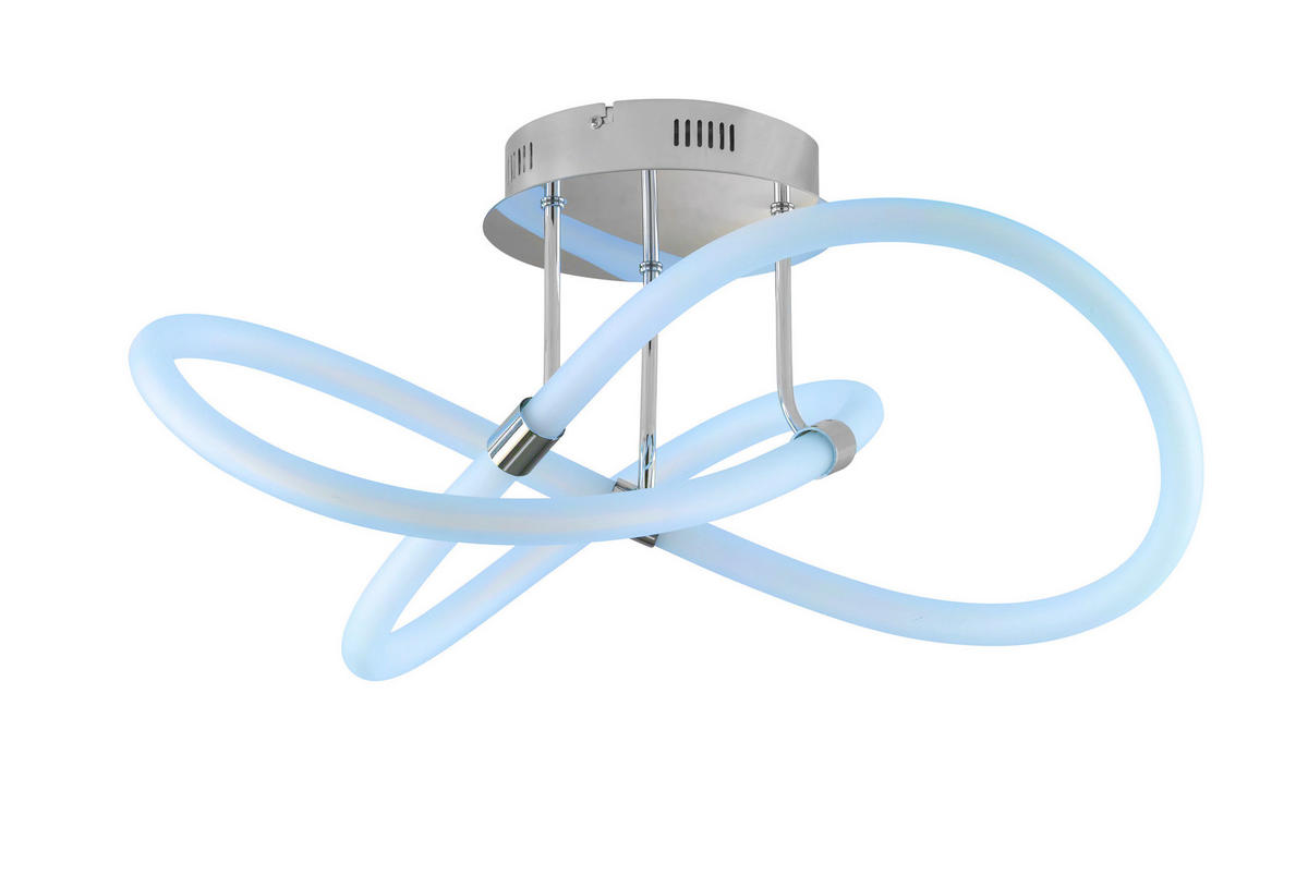 LED-DECKENLEUCHTE 57,5/57,5/30 cm   - Chromfarben, Basics, Kunststoff/Metall (57,5/57,5/30cm)