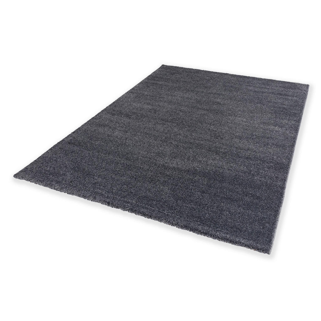 Thumbnail - Schöner Wohnen Hochflorteppich Pure, Anthrazit, Textil, rechteckig, 160x230 cm, für Fußbodenheizung geeignet, antistatis...