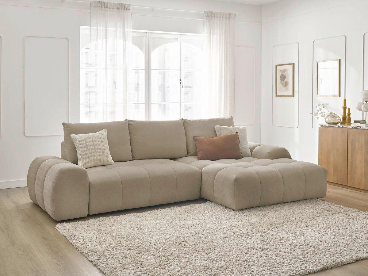 XXXLutz Eckschlafsofa Everest Taupe 318x180 cm