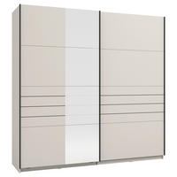 SKRIŇA S POS. DVER. – HOR.VED, kašmírová, 220/217,5/61 cm - čierna/kašmírová, Basics, kov/kompozitné drevo (220/217,5/61cm) - Xora