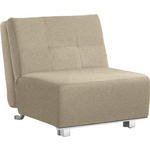 SCHLAFSESSEL in Flachgewebe Beige, Hellbraun  - Chromfarben/Hellbraun, Design, Textil/Metall (84/88/103cm) - Novel