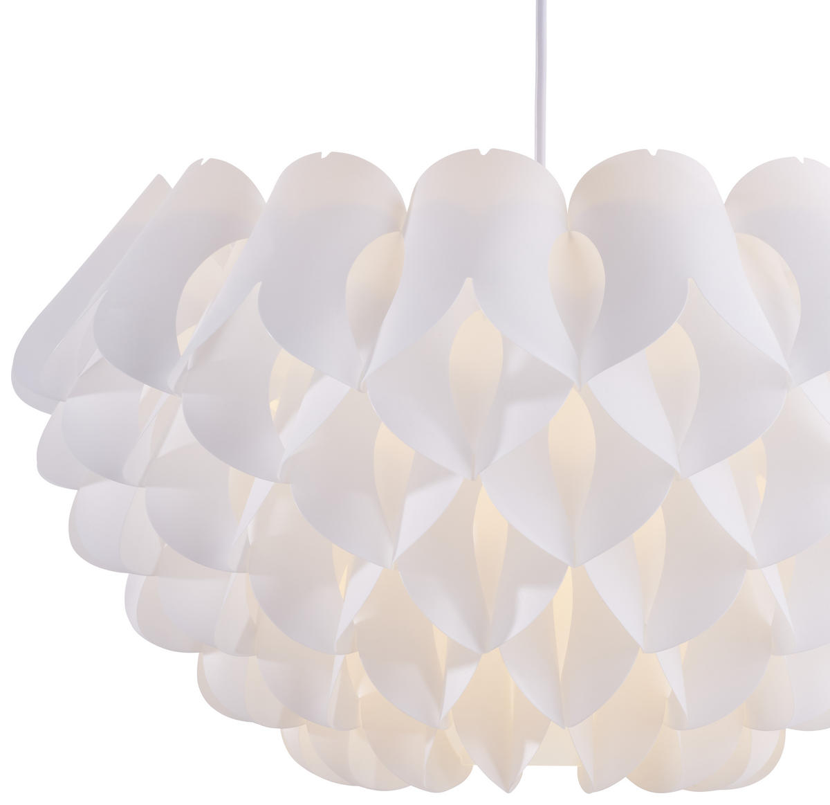 HÄNGELEUCHTE 40/150 cm   - Chromfarben/Weiß, Design, Kunststoff (40/150cm) - P & B
