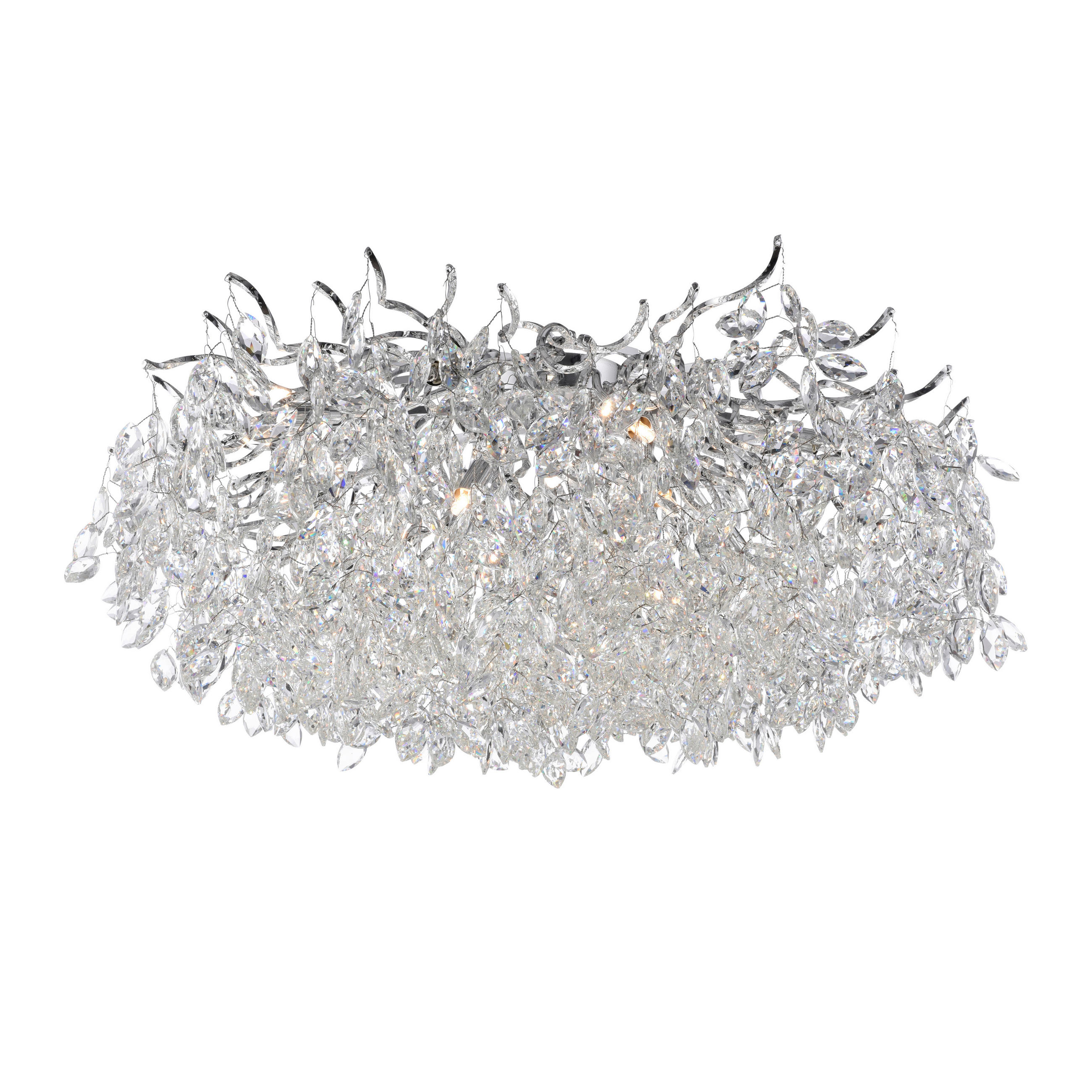 DECKENLEUCHTE 80/80/37 cm   - Chromfarben, Design, Kunststoff/Metall (80/80/37cm) - Paul Neuhaus
