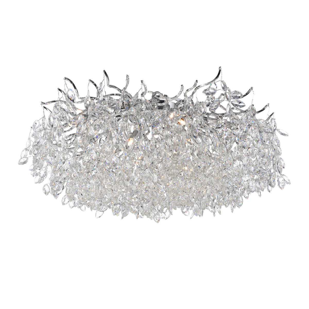 DECKENLEUCHTE 80/80/37 cm   - Chromfarben, Design, Kunststoff/Metall (80/80/37cm) - Paul Neuhaus
