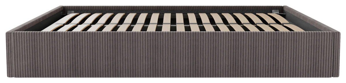 POLSTERBETT Bettkasten, Lattenrost 140/200 cm  in Anthrazit  - Anthrazit/Schwarz, Design, Holz/Textil (140/200cm) - Boxxx