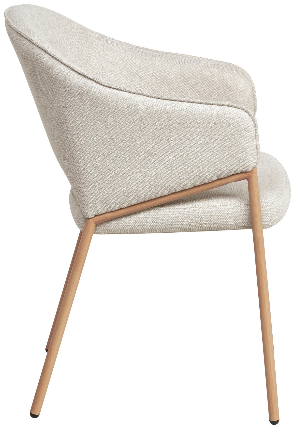 ARMLEHNSTUHL  in Eisen Webstoff  - Eichefarben/Beige, MODERN, Textil/Metall (64/85/57cm) - MID.YOU