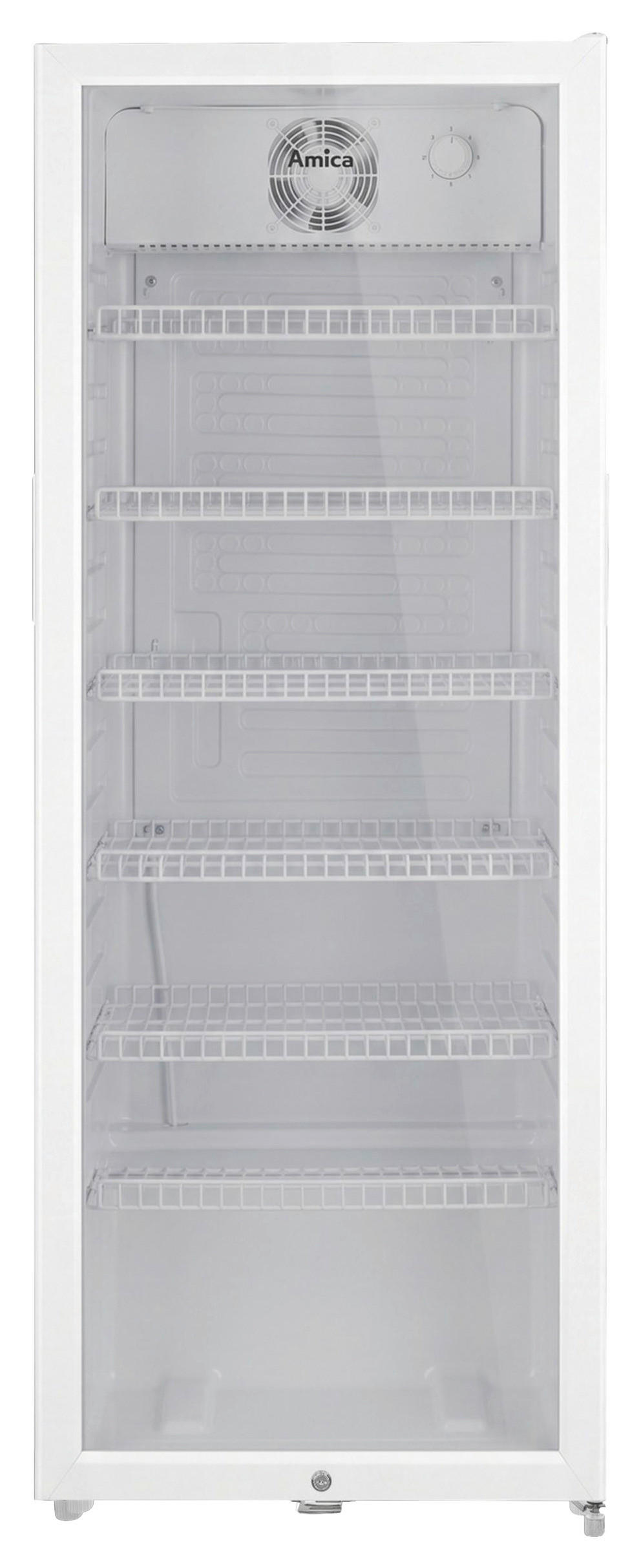 GETRÄNKEKÜHLSCHRANK 54,5/141/54 cm  - Weiß, Basics, Glas/Metall (54,5/141/54cm) - Amica