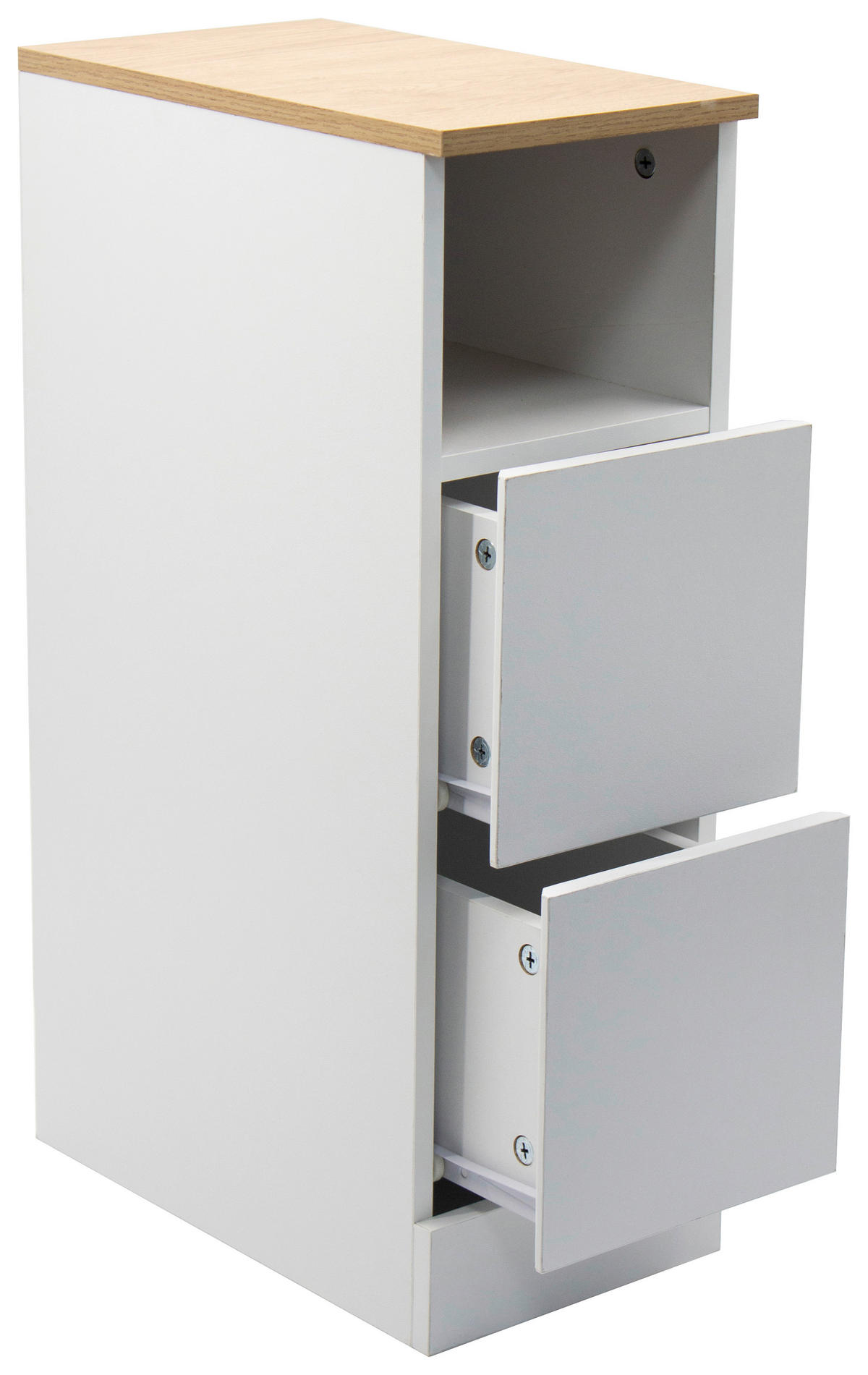 NACHTSCHRANK 19,6/60/34 cm, Weiß, Eiche Artisan,  - Weiß/Eiche Artisan, Basics, Holzwerkstoff (19,6/60/34cm) - Boxxx