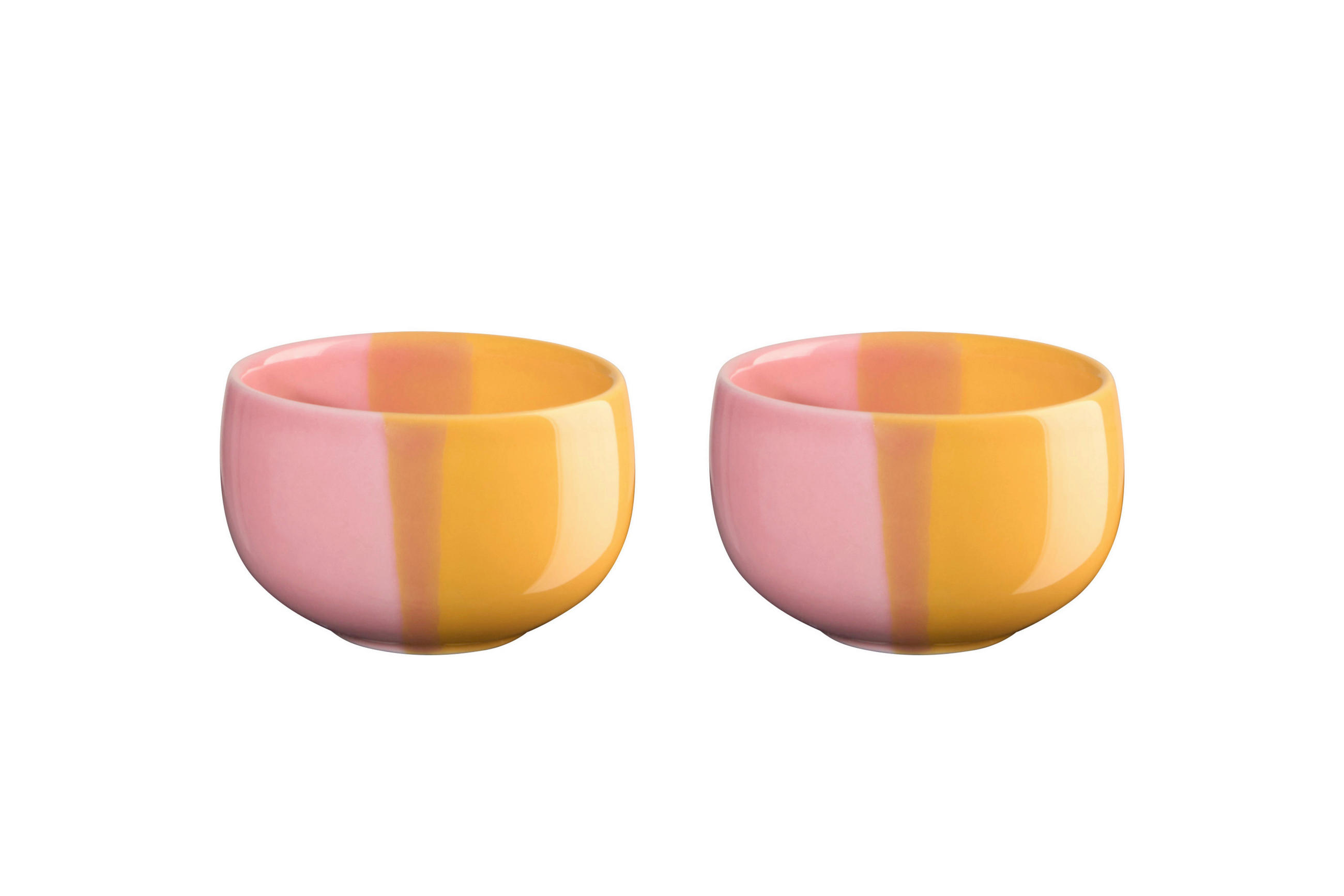 SET PODSTAVKOV ZA JAJCA - rumena/svetlo roza, Basics, keramika (4,7/3cm) - ASA