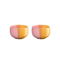 SET PODSTAVKOV ZA JAJCA - rumena/svetlo roza, Basics, keramika (4,7/3cm) - ASA