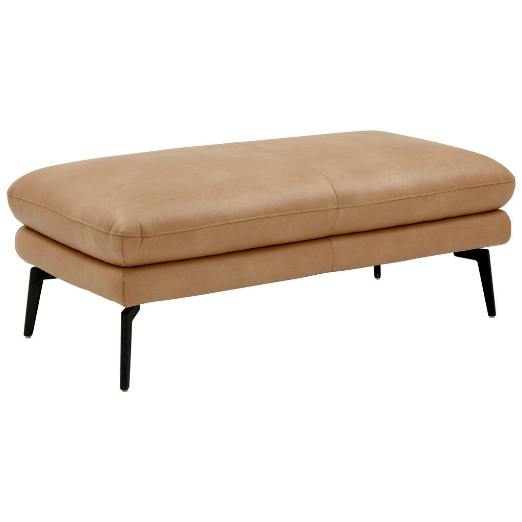 Thumbnail - Dieter Knoll Hocker Dieter Knoll, Honig, Leder, Echtleder, Longlife-Leder, rechteckig, 133x48x68 cm, Goldenes M, Lederau...
