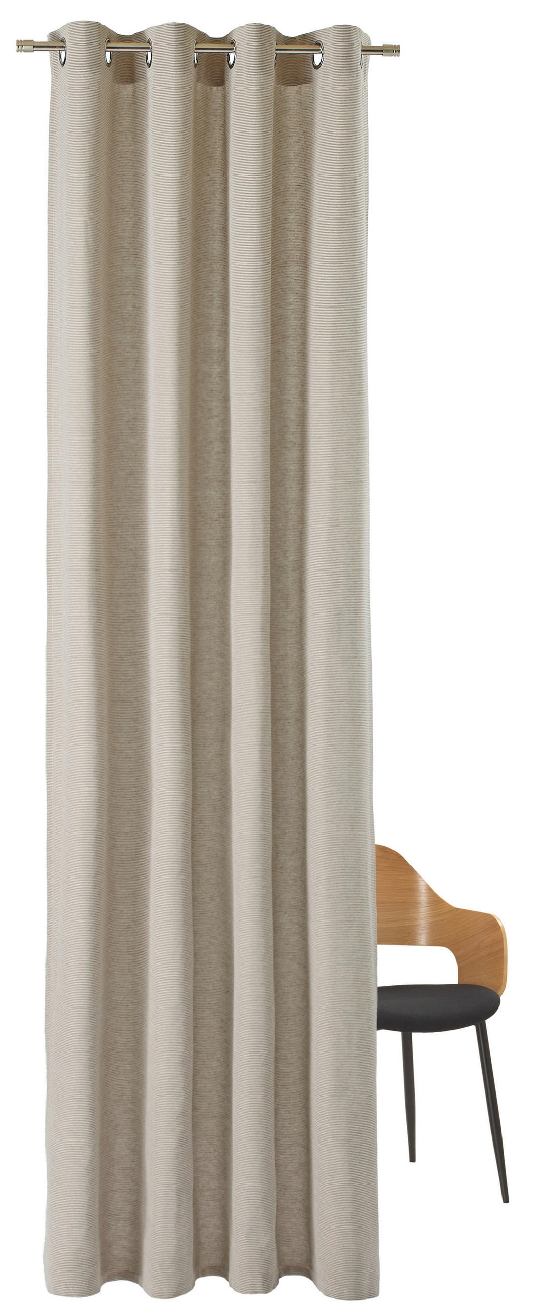 ÖSENSCHAL E-NEEDLESTRIPE blickdicht 140/250 cm   - Taupe/Greige, KONVENTIONELL, Textil (140/250cm) - Esprit