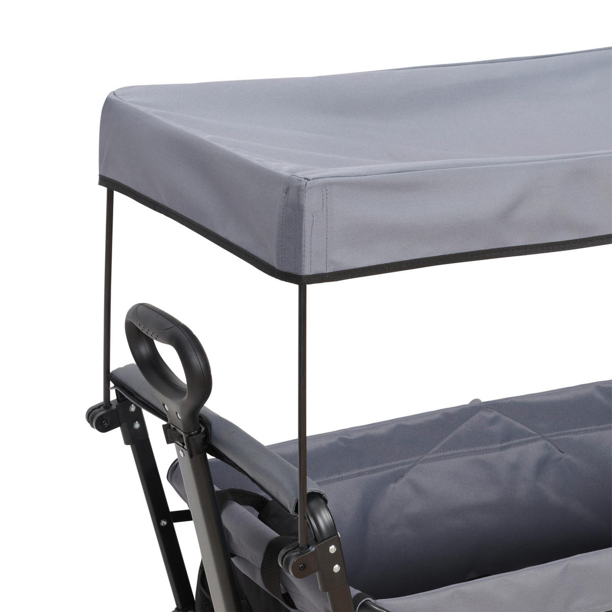 BOLLERWAGEN Grau, Schwarz 100/50/102 cm  - Schwarz/Grau, Basics, Kunststoff/Textil (100/50/102cm) - My Baby Lou