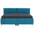 POLSTERBETT 180/220 cm - Petrol/Alufarben, Design, Textil/Metall (180/220cm) - NOVEL