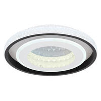DECKENLEUCHTE 50/8 cm   - Klar/Opal, Basics, Kunststoff/Metall (50/8cm) - Globo
