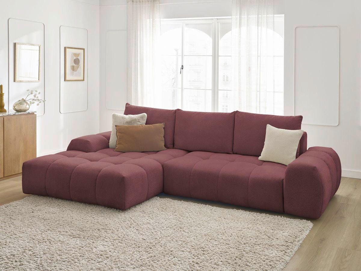 XXXLutz Eckschlafsofa Everest Rot 318x180 cm
