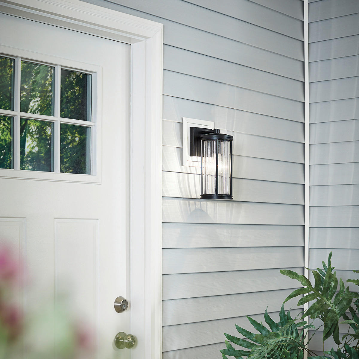 AUSSENWANDLEUCHTE - Schwarz, Konventionell, Glas/Metall (13,7/15,7/29cm) - Elstead Lighting