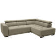 ECKSOFA in Chenille Beige  284/205 cm  - Beige/Schwarz, Design, Kunststoff/Textil (284/205cm) - Xora