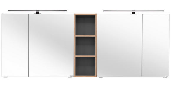 SPIEGELSCHRANK 185/70,3/17,3 cm  - Grau, KONVENTIONELL, Glas/Holzwerkstoff (185/70,3/17,3cm) - Dieter Knoll