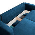 SCHLAFSOFA in Cord Blau  - Blau/Schwarz, Design, Kunststoff/Textil (250/92/105cm) - Carryhome
