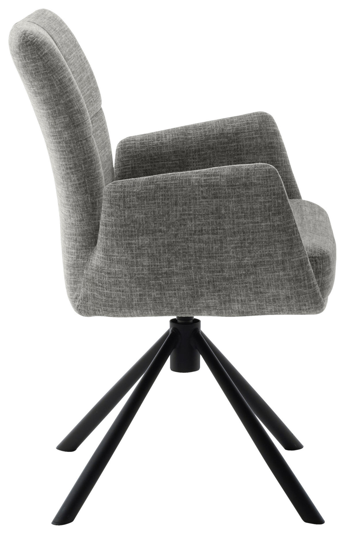 ARMLEHNSTUHL  in Flachgewebe  - Schwarz/Grau, Design, Textil/Metall (60/87/61cm) - Novel