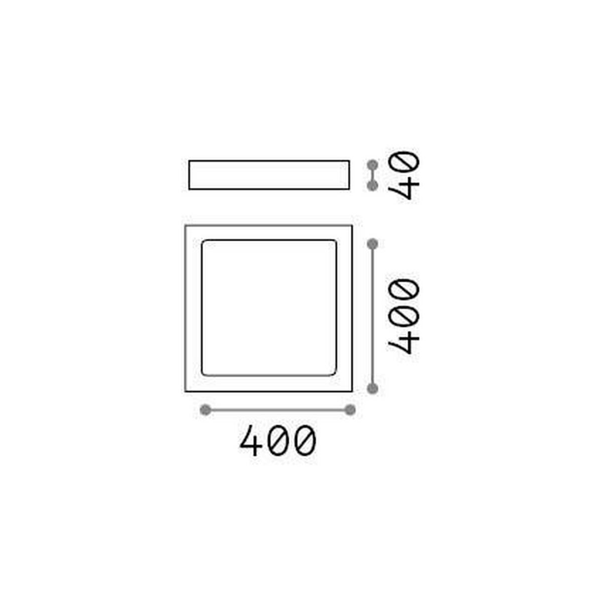 DECKENLEUCHTE  40/4 cm    - Weiß, KONVENTIONELL, Kunststoff/Metall (40/4cm) - Ideal Lux
