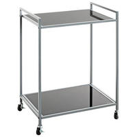 SERVÍROVACÍ VOZÍK, šedá, černá, 50/36/69 cm - šedá/černá, Trend, kov/plast (50/36/69cm)