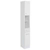 HOCHSCHRANK 25/190/35 cm  - Silberfarben/Weiß, MODERN, Holzwerkstoff/Metall (25/190/35cm) - Held