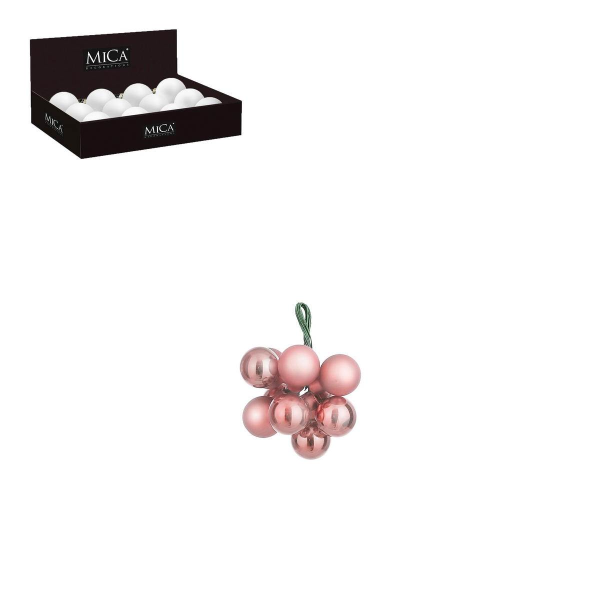 KUGLA ZA JELKU - pink, Osnovno, staklo (2/2/2cm)