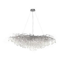 KRONLEUCHTER 150/75/250 cm    - Silberfarben, Konventionell, Glas/Metall (150/75/250cm) - Paul Neuhaus
