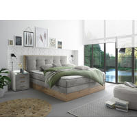 BOXSPRING KREVET    180/200 cm  - svijetlo siva, Moderno, drvni materijal/drvo (180/200cm) - Livetastic