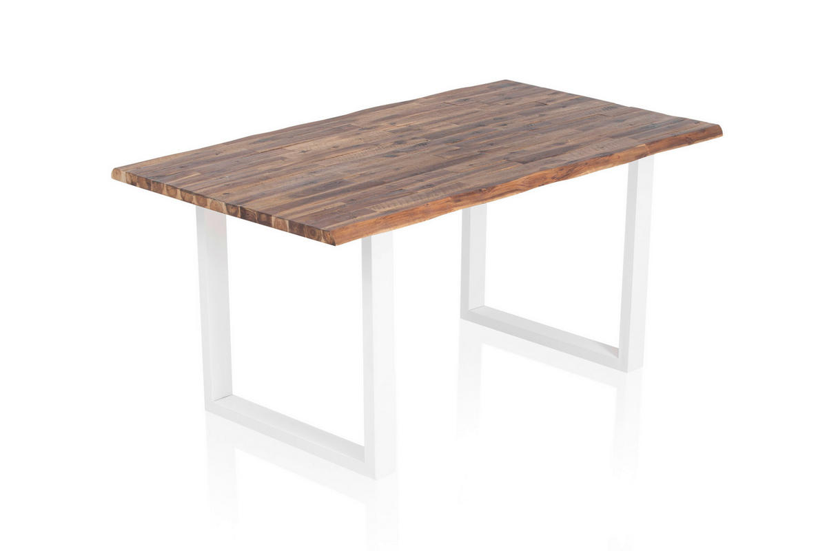 ESSTISCH in Holz 180/90/75 cm   - Weiß/Naturfarben, MODERN, Holz/Metall (180/90/75cm) - Livetastic