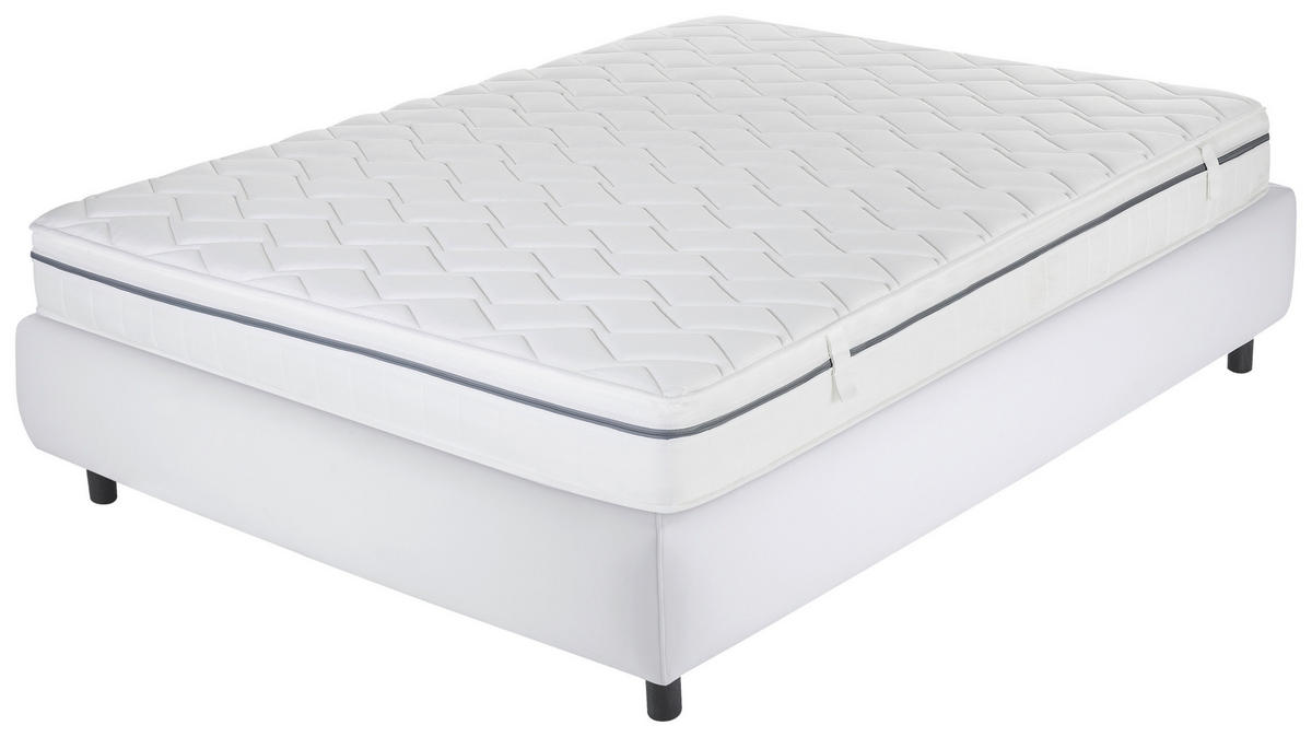 KALTSCHAUMMATRATZE 140/200 cm Höhe ca. 23 cm  - Weiß, Basics, Textil (140/200cm) - MID.YOU