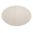 HANDWEBTEPPICH 150/150 cm Helsinki Naturfarben, Weiß rund  - Naturfarben/Weiß, Basics, Textil (150/150cm) - Linea Natura