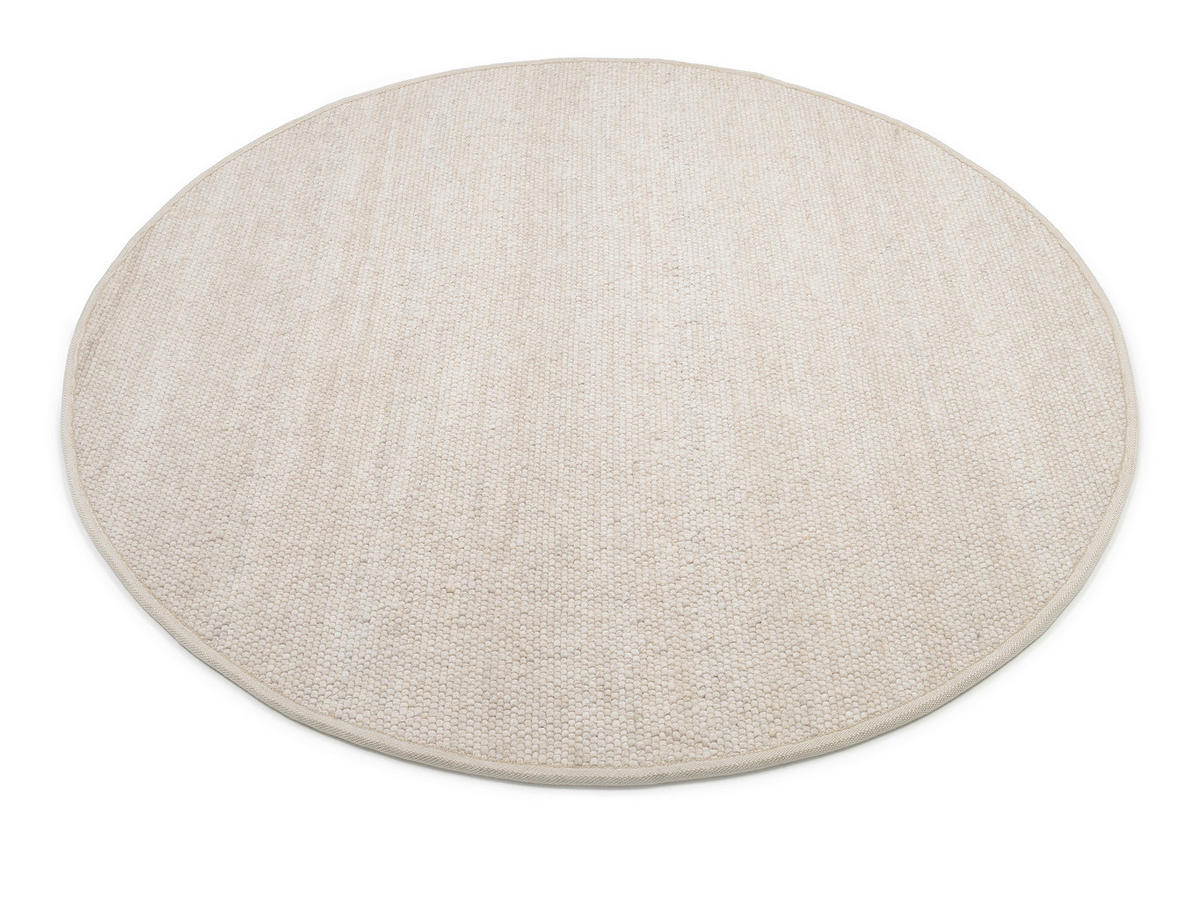 HANDWEBTEPPICH Helsinki Naturfarben, Weiß  - Naturfarben/Weiß, Basics, Textil (200/200cm) - Linea Natura