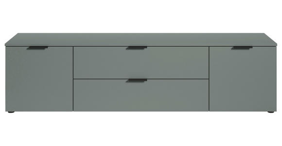 LOWBOARD in 180/55/40 cm - Salbeigrün/Schwarz, MODERN, Holzwerkstoff/Kunststoff (180/55/40cm) - Carryhome