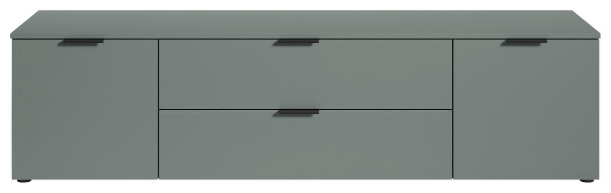 NISKA KOMODA   180/55/40 cm   žalfijazelena   - žalfijazelena/crna, Moderno, pločasti materijal/plastika (180/55/40cm) - Xora