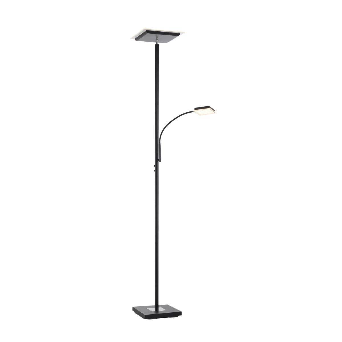 STOJACIA LED LAMPA, 56/57,5/190 cm - čierna, Basics, kov/plast (56/57,5/190cm)