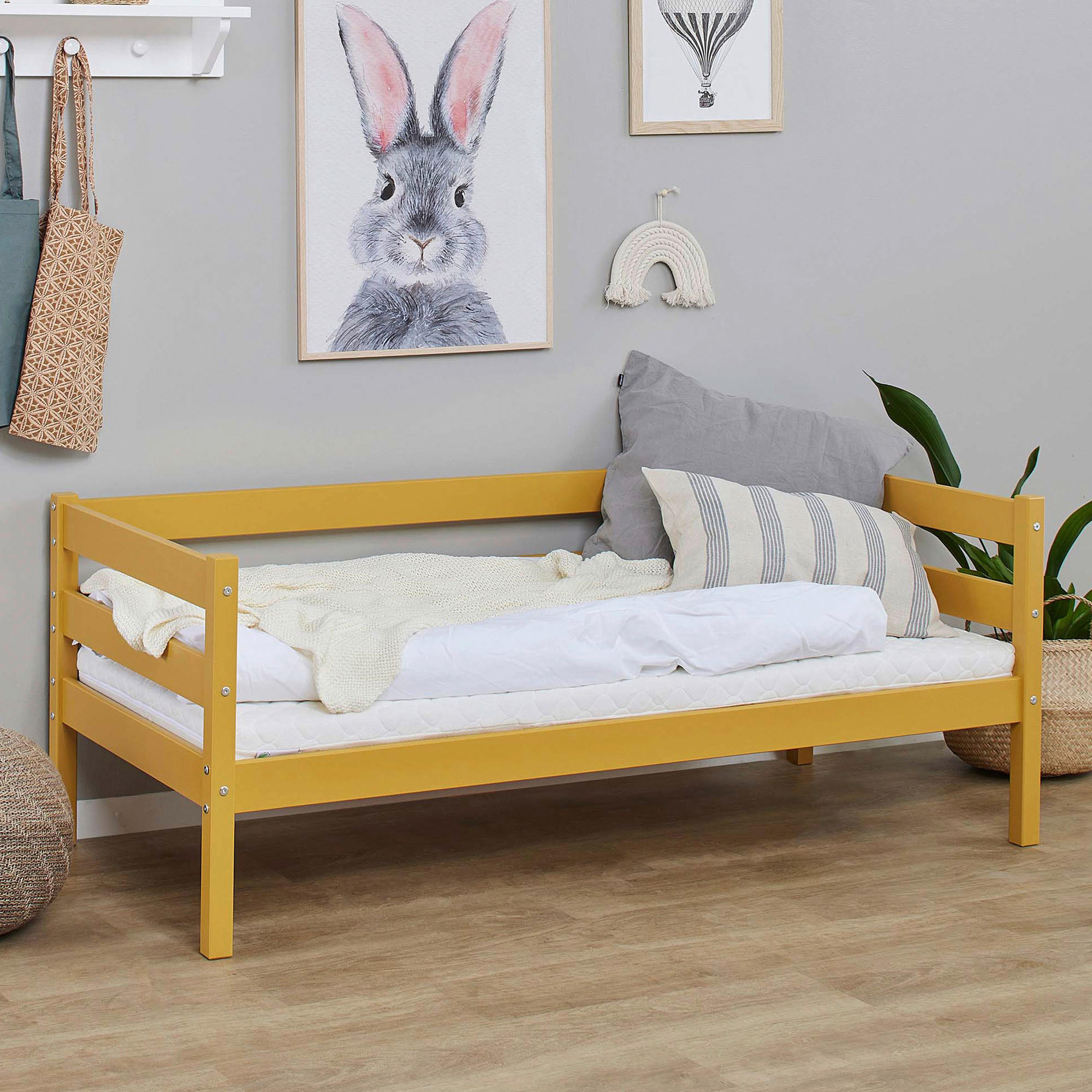 KINDER-/JUNIORBETT - Gelb, MODERN, Holz (70/160cm) - MID.YOU