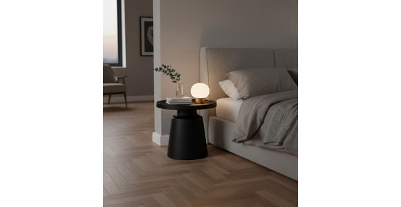 BEISTELLTISCH 49/49/45,5 cm Schwarz rund  - Schwarz, Design, Metall (49/49/45,5cm) - Xora