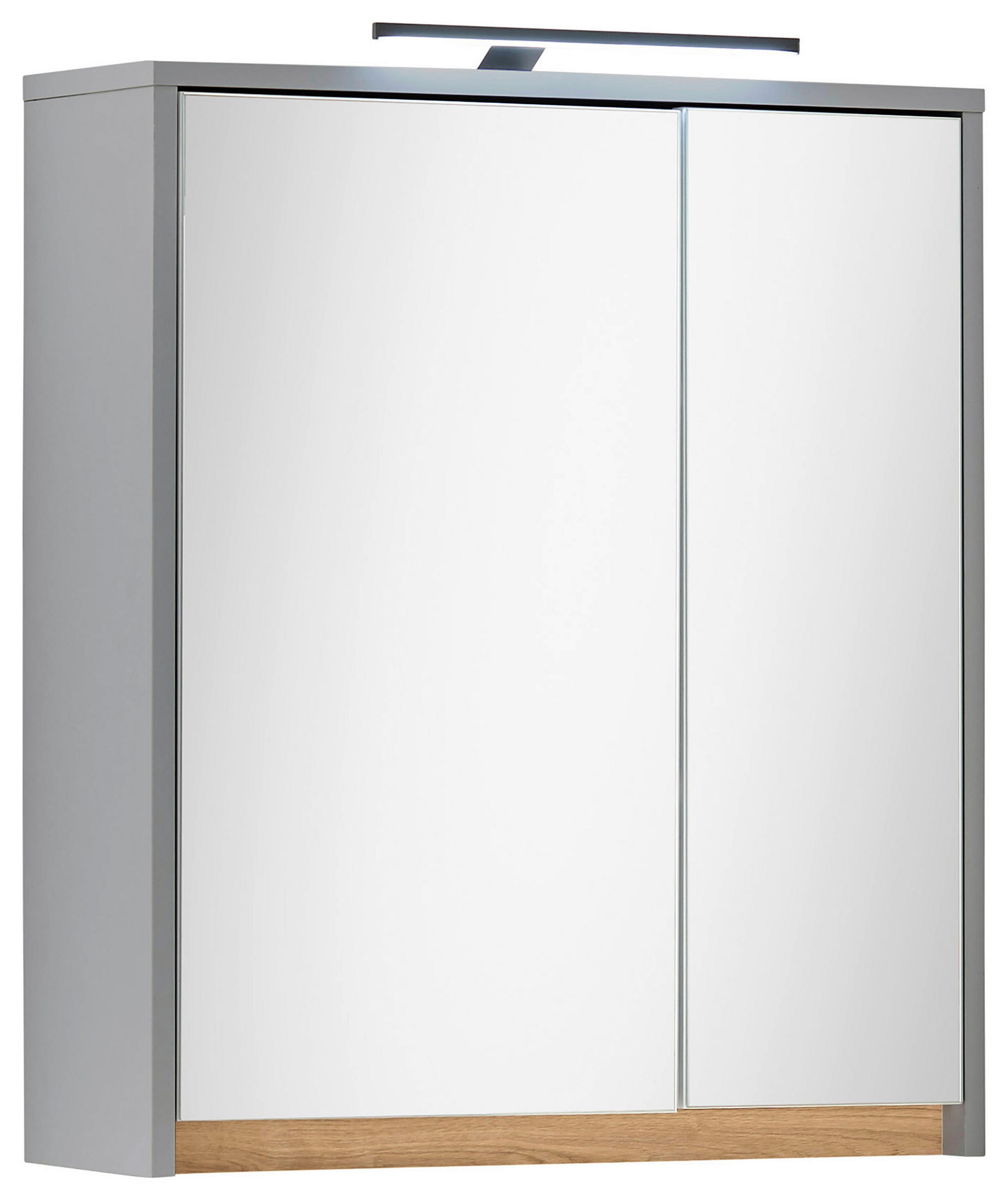SPIEGELSCHRANK 60/70/20 cm - Eichefarben/Hellgrau, Basics, Glas/Holzwerkstoff (60/70/20cm) - MID.YOU