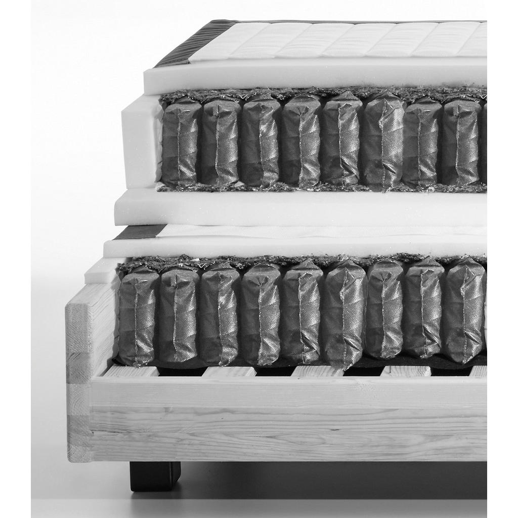 Thumbnail - Voleo Boxspringbett, Altrosa, Textil, H3 + H4, 7-Zonen, Höhe ca. 18 cm, 200x200 cm, Über- und Sondergrößen erhältlich, g...