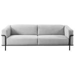 3-SITZER-SOFA in Cord Grau  - Schwarz/Grau, Design, Textil/Metall (236/67/96cm) - Johann Jakob