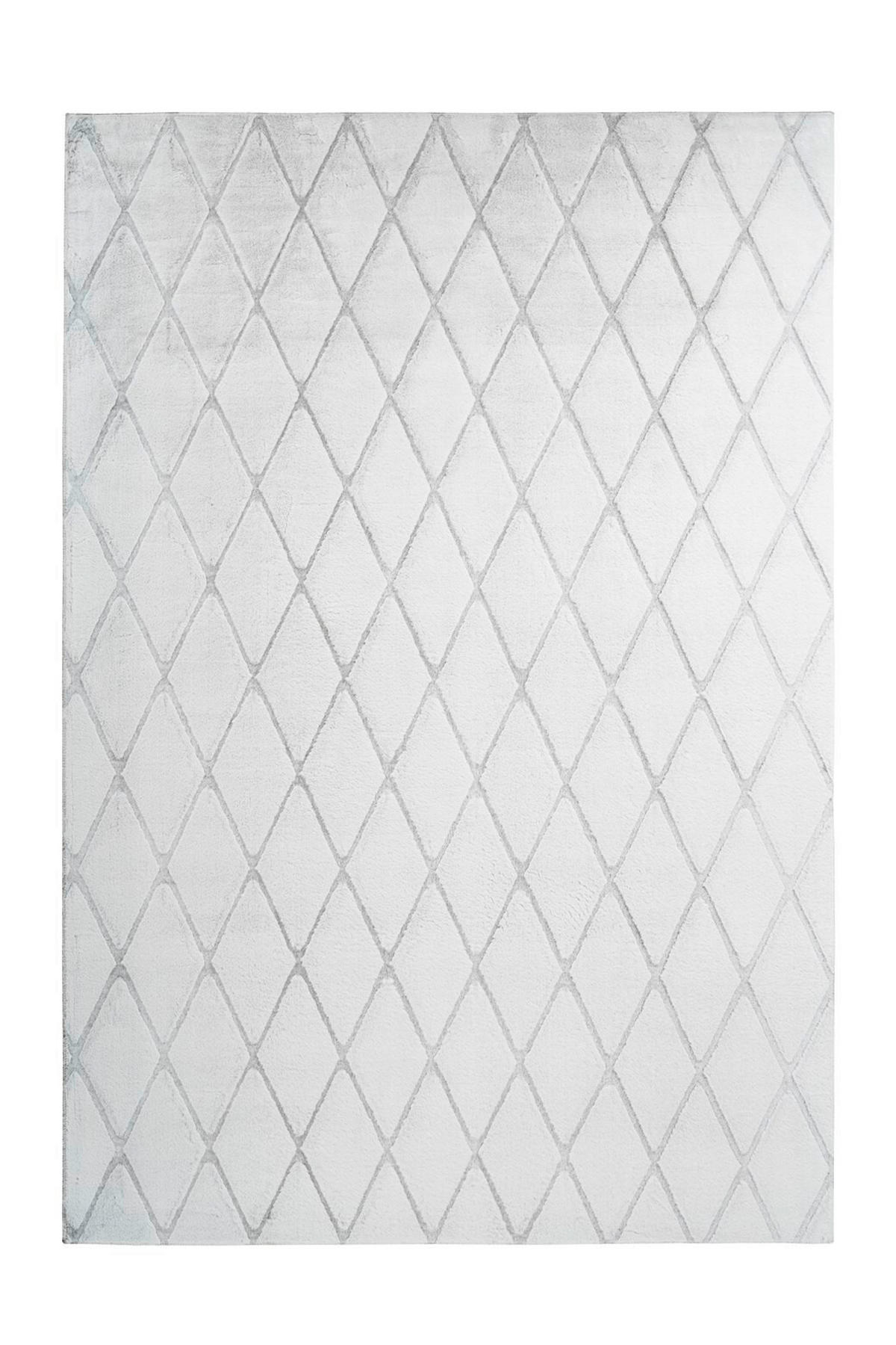 TEPPICH 160/230 cm Vivica 225 Weiß / Graublau Grau, Weiß  - Weiß/Grau, KONVENTIONELL, Textil (160/230cm)