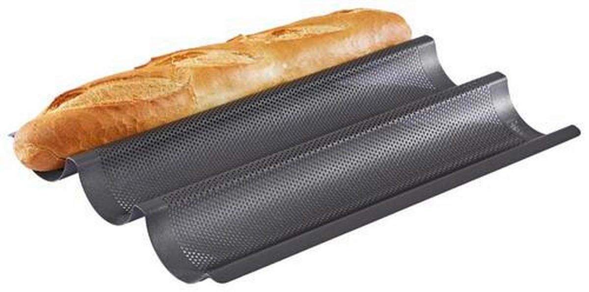 BAGUETTE-BLECH - Schwarz, KONVENTIONELL, Metall (38,5/28/4cm) - Birkmann