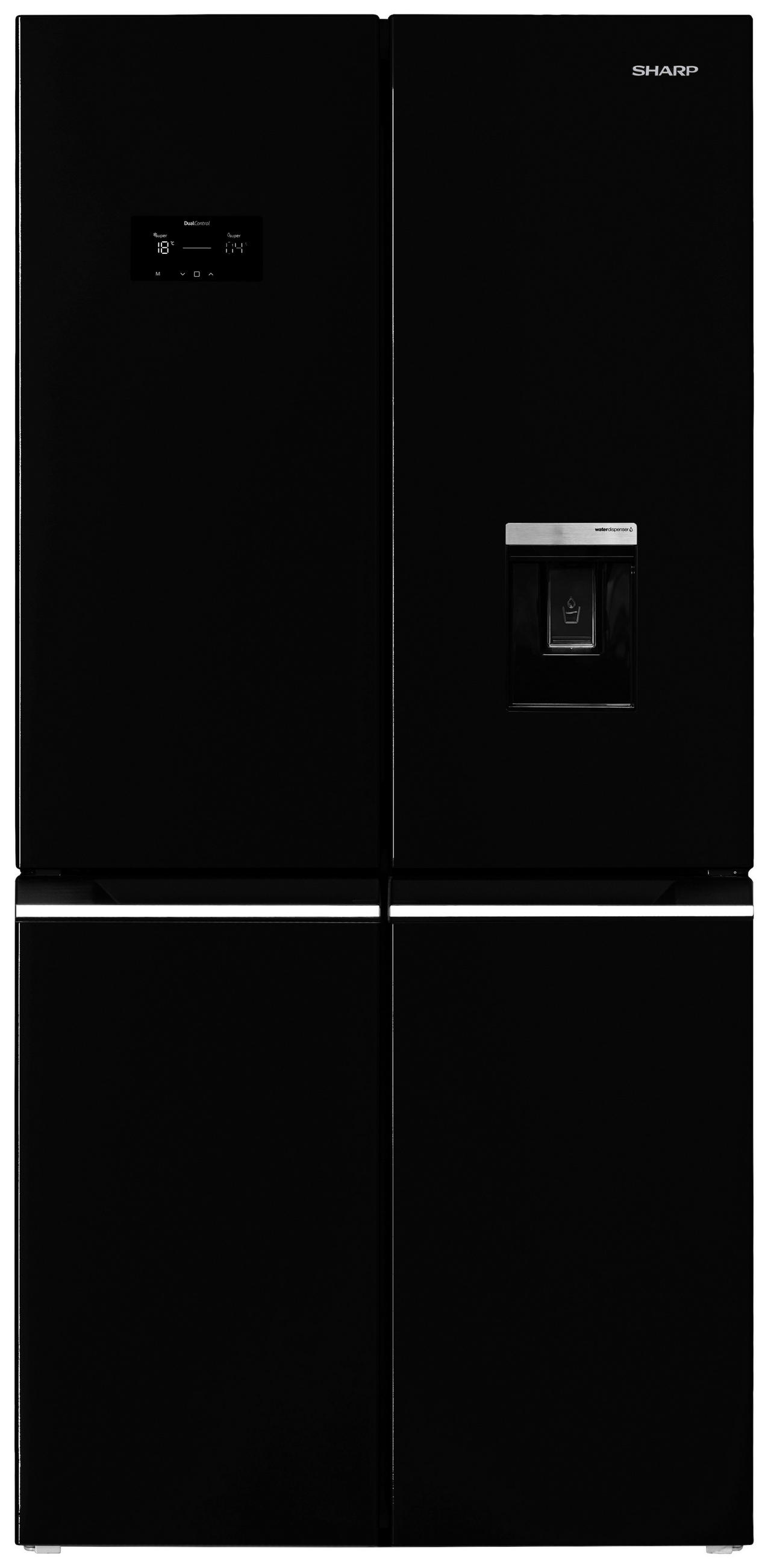 MULTI-DOOR SJ-NFA35IHDBD-EU  - Schwarz, Basics, Glas/Kunststoff (84/69/179cm) - Sharp