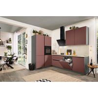 ECKKÜCHE 183/276 cm  in Anthrazit, Rot  - Anthrazit/Rot, Basics, Holzwerkstoff (183/276cm) - Welnova